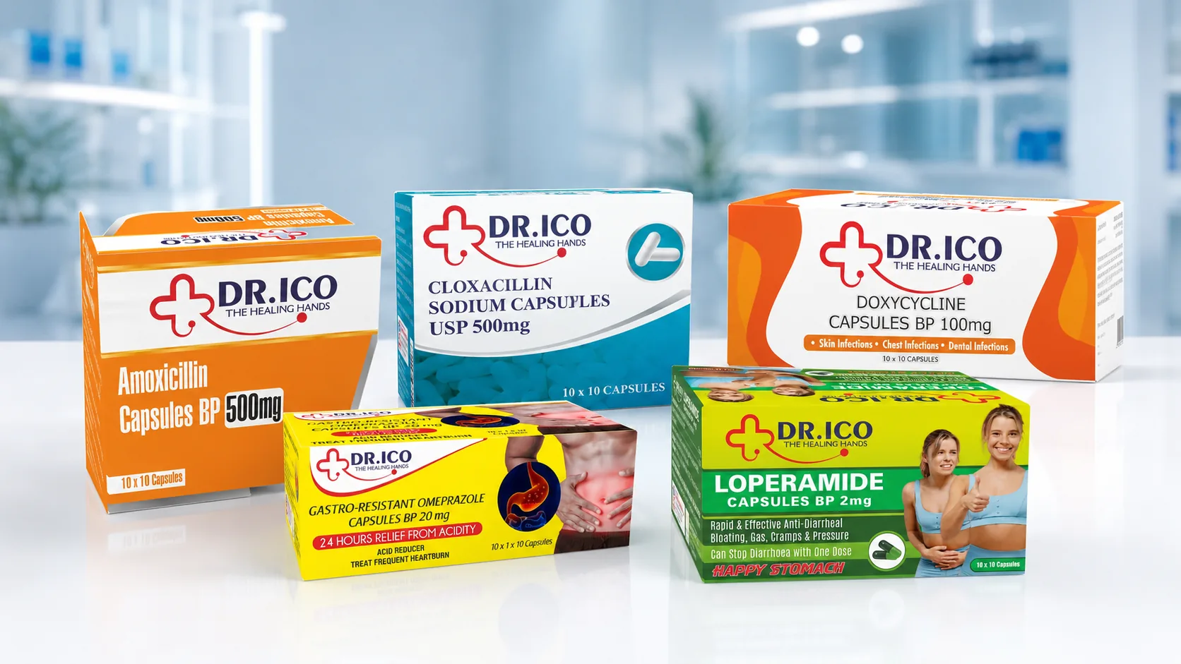 DoctorIco capsule and anti-infective packs