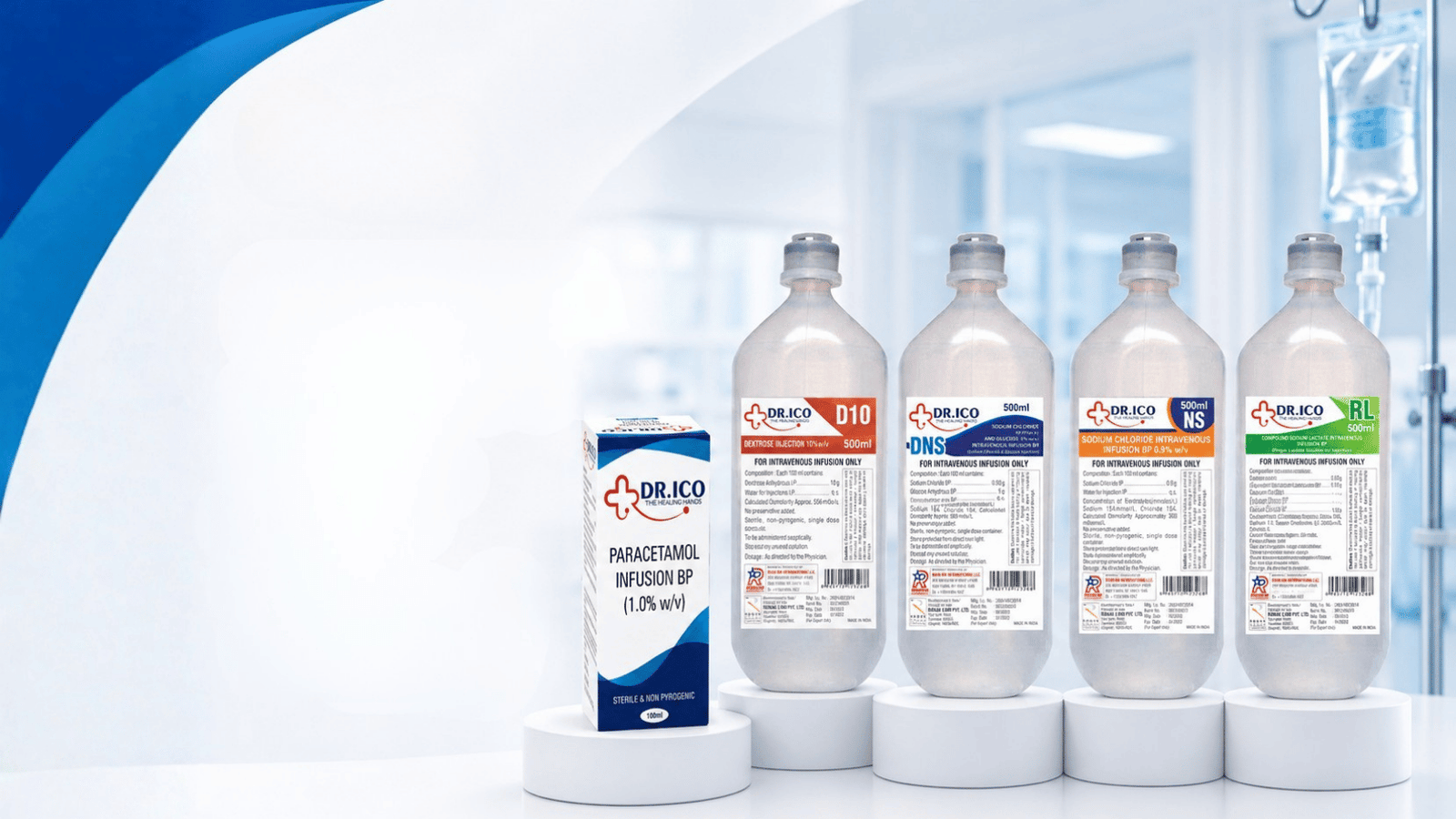 DoctorIco IV infusion bottles