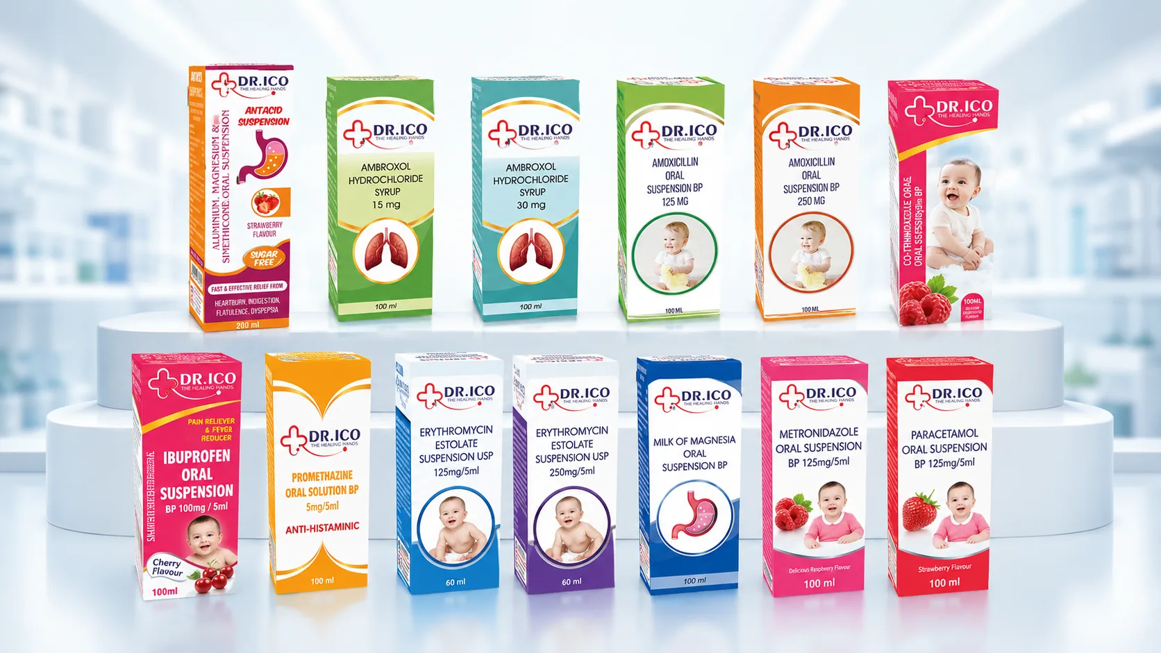 DoctorIco oral liquid syrups and suspensions