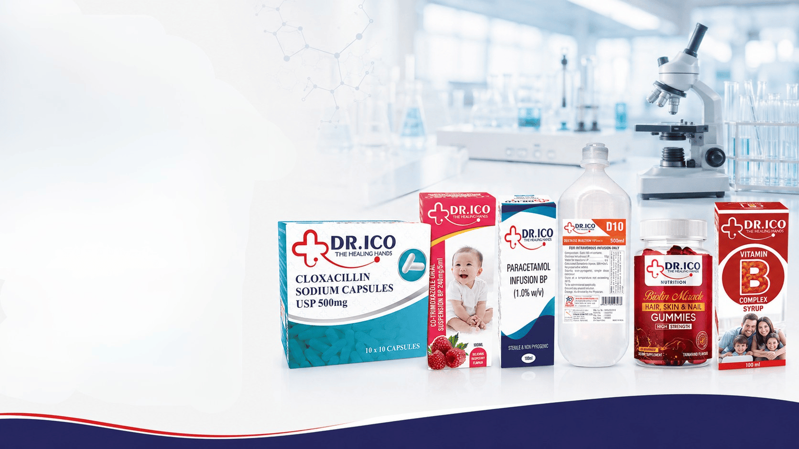 DoctorIco healthcare product range presented for quality-focused B2B presentation
