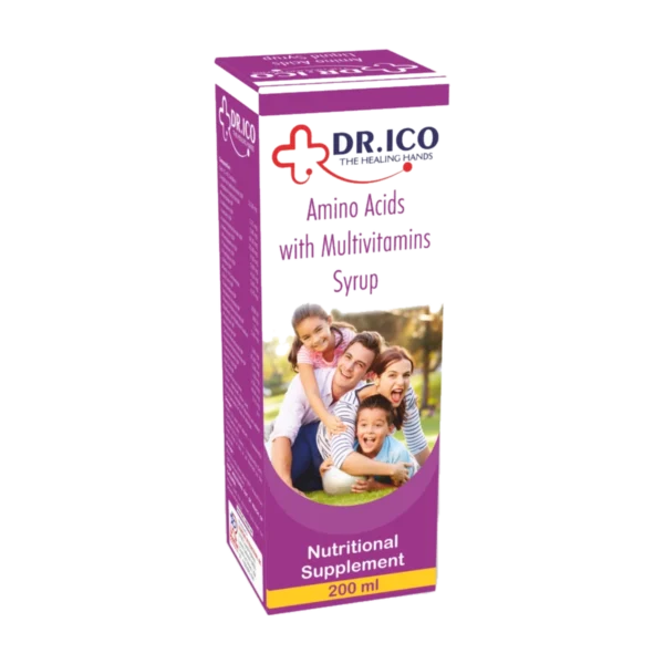 DoctorIco Amino Acids with Multivitamins Syrup 200ml product packaging