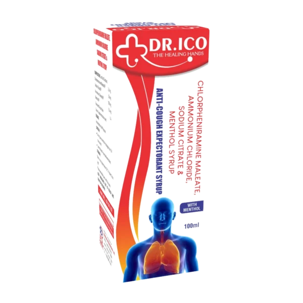 DoctorIco Anti-Allergic Expectorant Syrup 100ml product packaging
