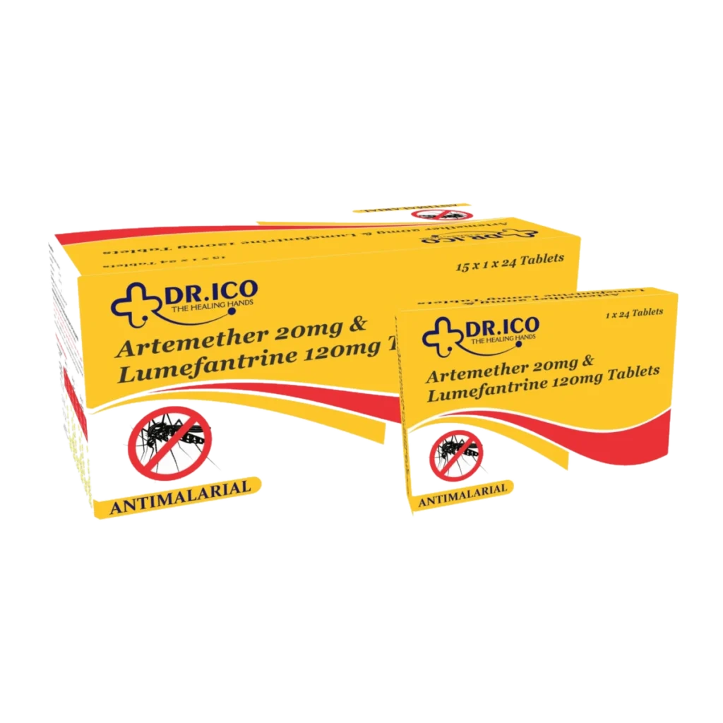 Artemether 20mg and Lumefantrine 120mg Tablets