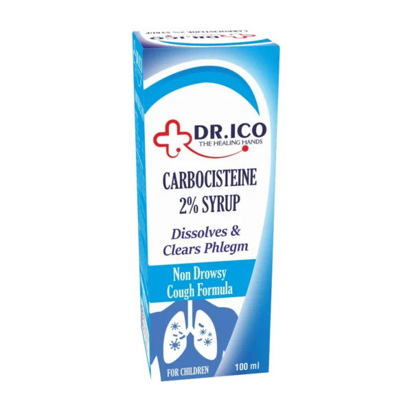 DoctorIco Carbocisteine 2 % Syrup 100ml product packaging