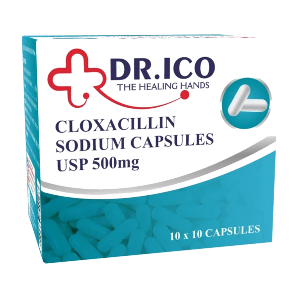 DoctorIco Cloxacillin Sodium Capsules USP 500mg product packaging