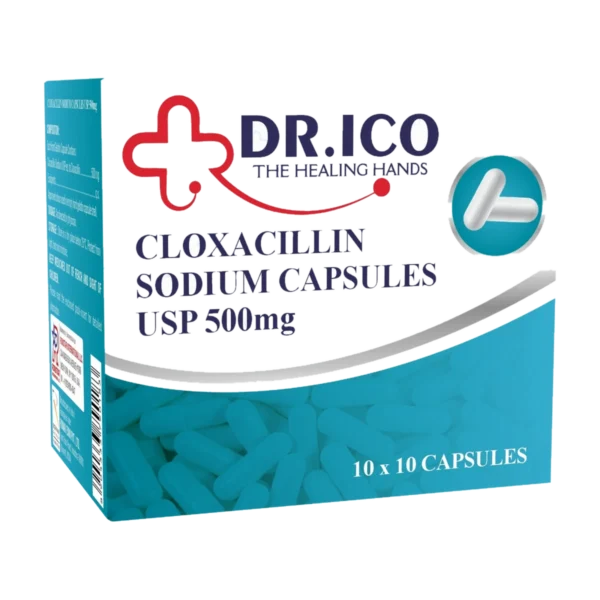 DoctorIco Cloxacillin Sodium Capsules USP 500mg Alternate Pack product packaging