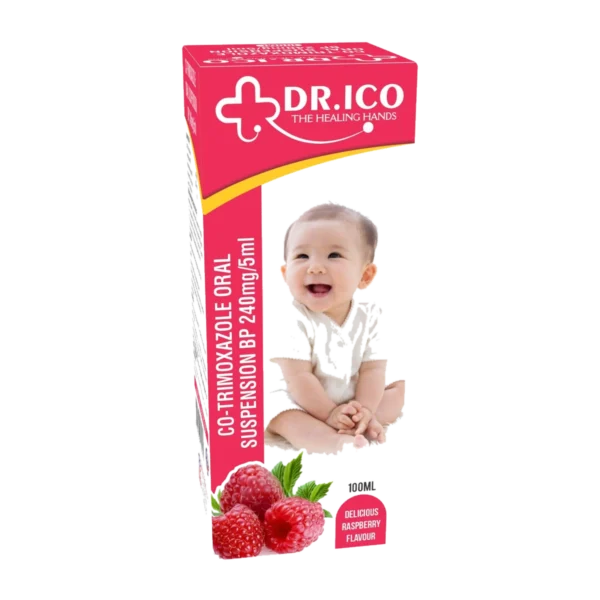 DoctorIco Co-Trimoxazole Oral Suspension BP 240mg/5ml 100ml product packaging