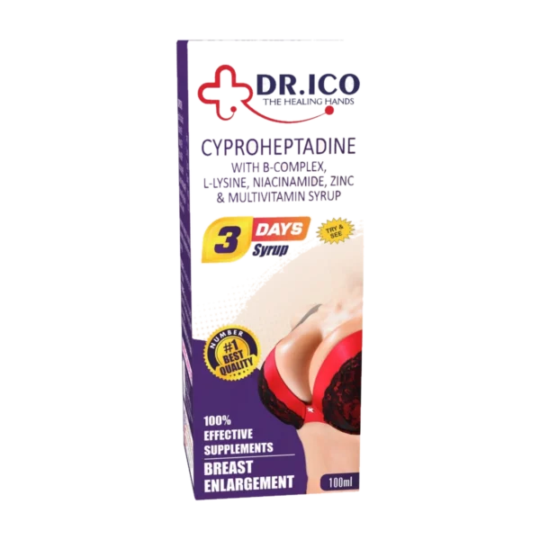 DoctorIco Cyproheptadine Multivitamin Syrup 3 Days Purple Carton product packaging