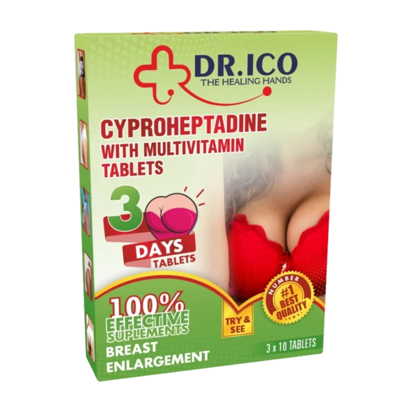 DoctorIco Cyproheptadine with Multivitamin Tablets 3 Days Breast Enlargement Pack product packaging