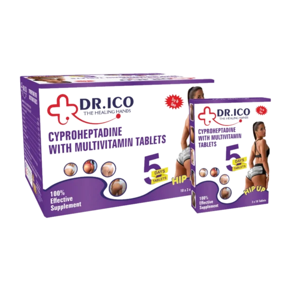 DoctorIco Cyproheptadine with Multivitamin Tablets 5 Days HipUp Purple product packaging
