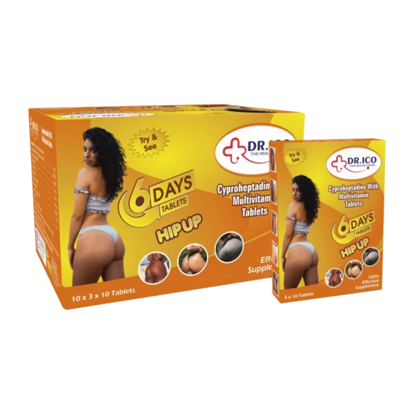 DoctorIco Cyproheptadine with Multivitamin Tablets 6 Days HipUp Gold product packaging
