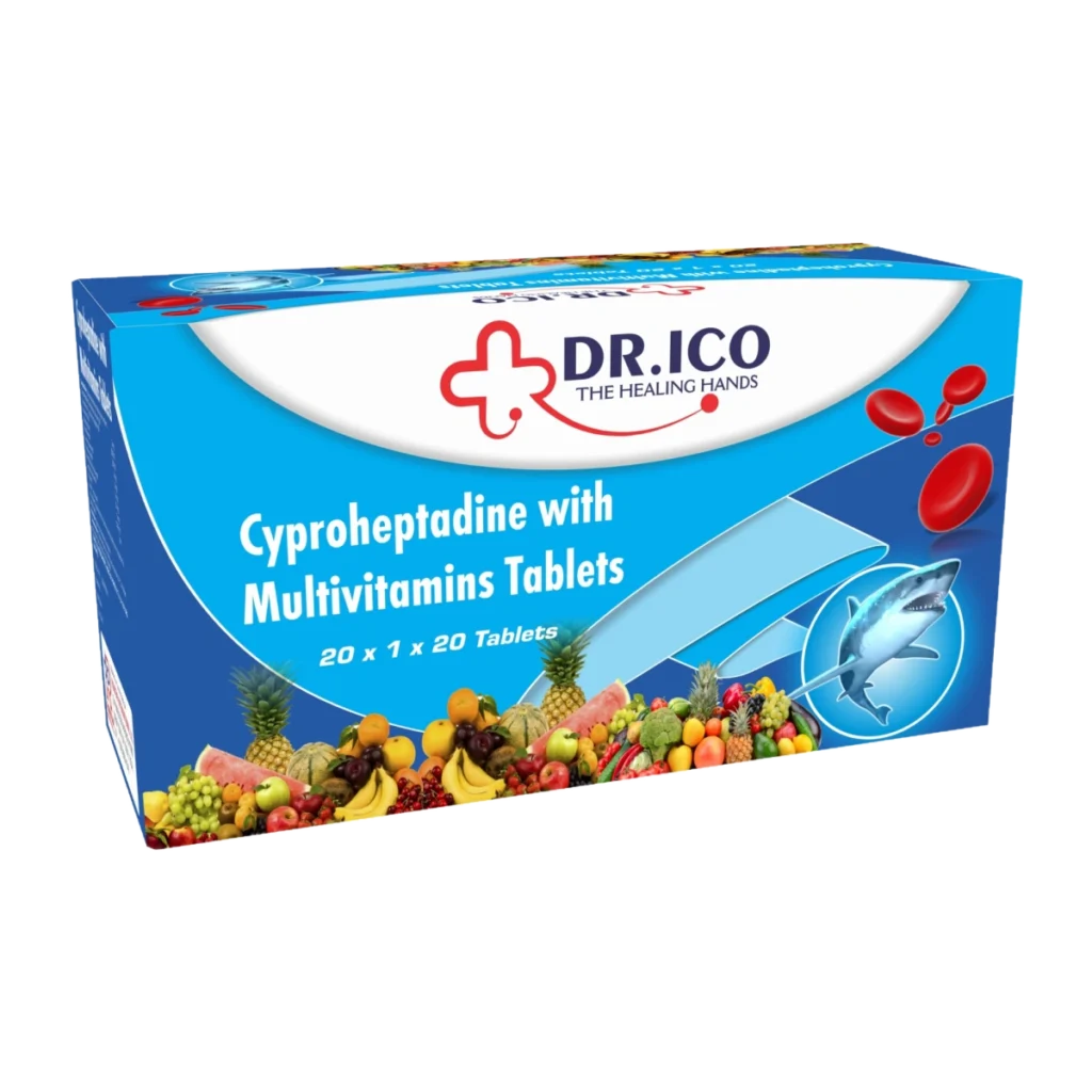 Cyproheptadine with Multivitamins Tablets Blue Pack