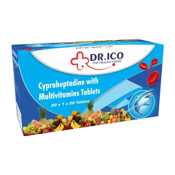 DoctorIco Cyproheptadine with Multivitamins Tablets Blue Pack product packaging