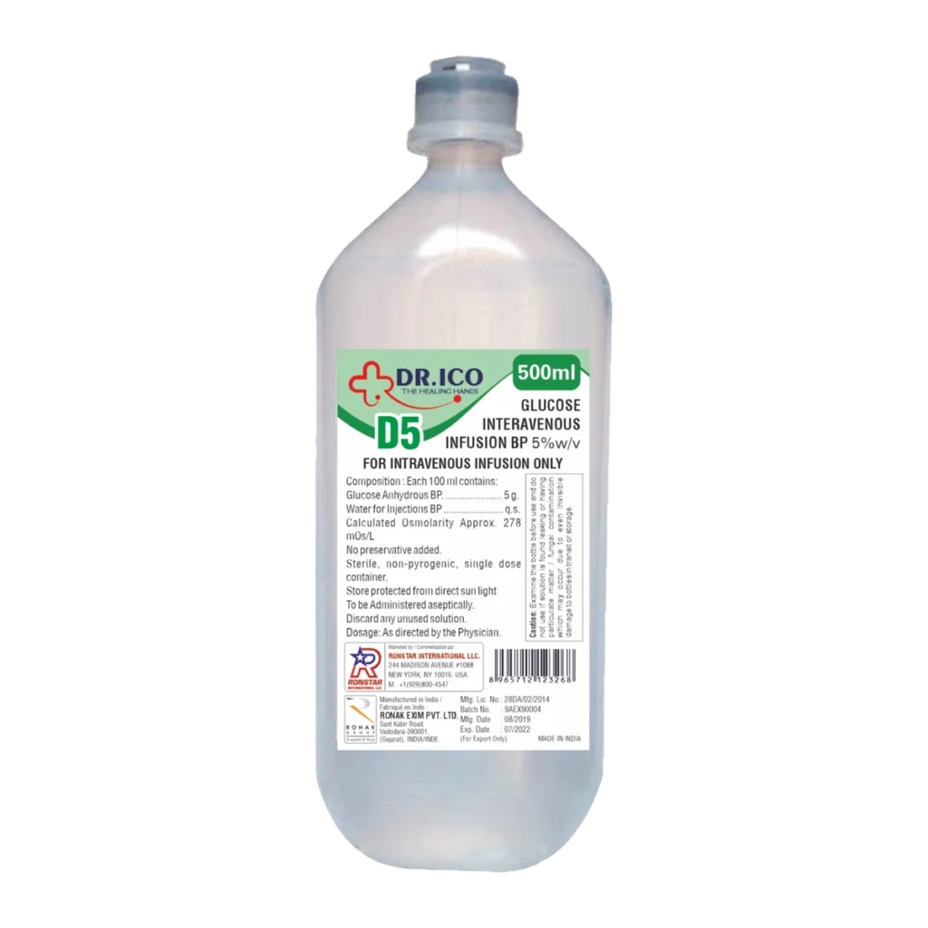Dextrose 5 % Intravenous Infusion 500ml