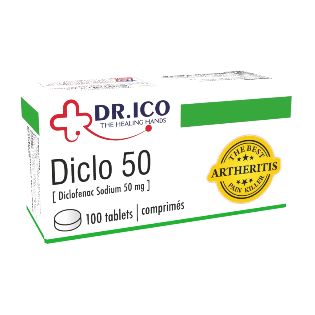Diclo 50 Diclofenac Sodium 50mg 100 Tablets