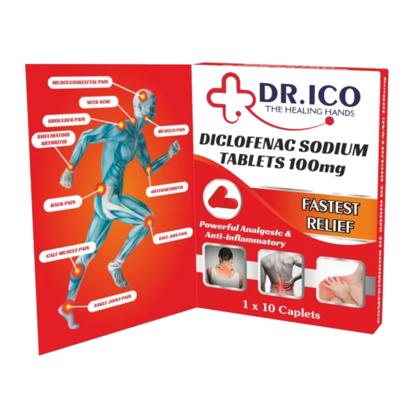 DoctorIco Diclofenac Sodium Tablets 100mg Red Pack product packaging