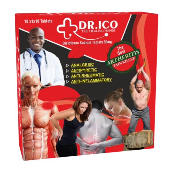 DoctorIco Diclofenac Sodium Tablets 50mg Red Doctor Pack product packaging