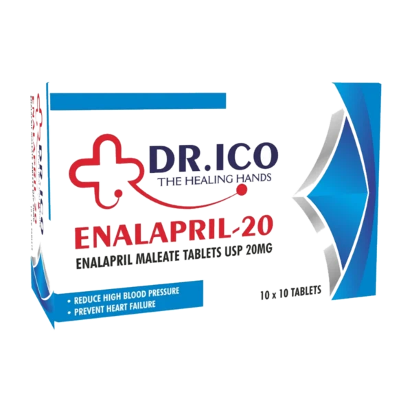 DoctorIco Enalapril-20 Enalapril Maleate Tablets USP 20mg product packaging