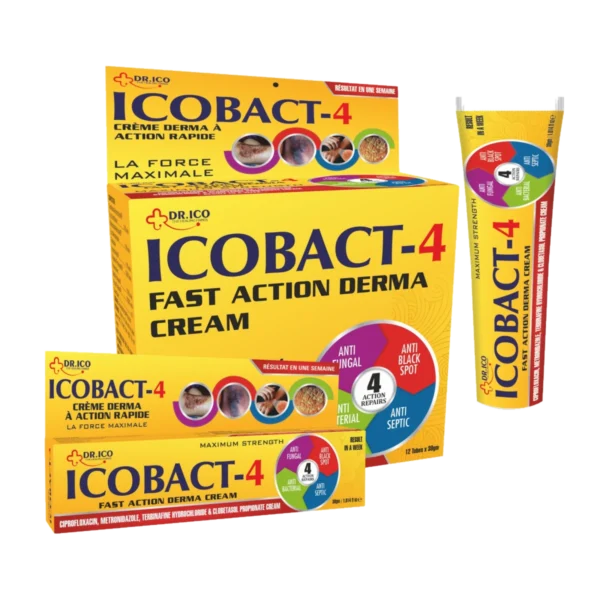 DoctorIco ICObact-4 Fast Action Derma Cream product packaging