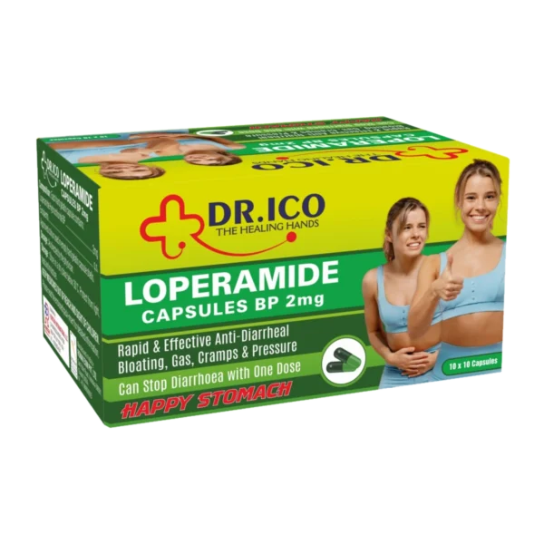DoctorIco Loperamide Capsules BP 2mg product packaging