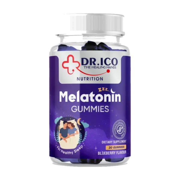 DoctorIco Melatonin Gummies Blueberry Flavour product packaging