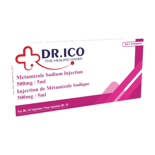 DoctorIco Metamizole Sodium Injection 500mg/5ml Pink Pack product packaging