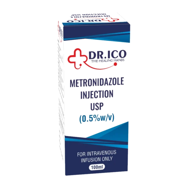 DoctorIco Metronidazole Injection USP 0.5 % 100ml product packaging