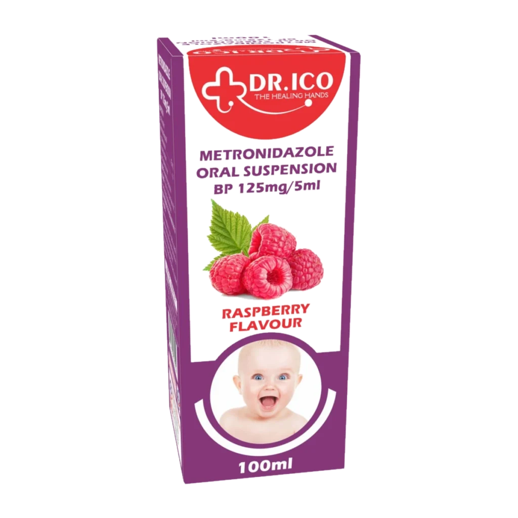 Metronidazole Oral Suspension BP 125mg/5ml 100ml Raspberry