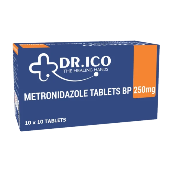 DoctorIco Metronidazole Tablets BP 250mg product packaging