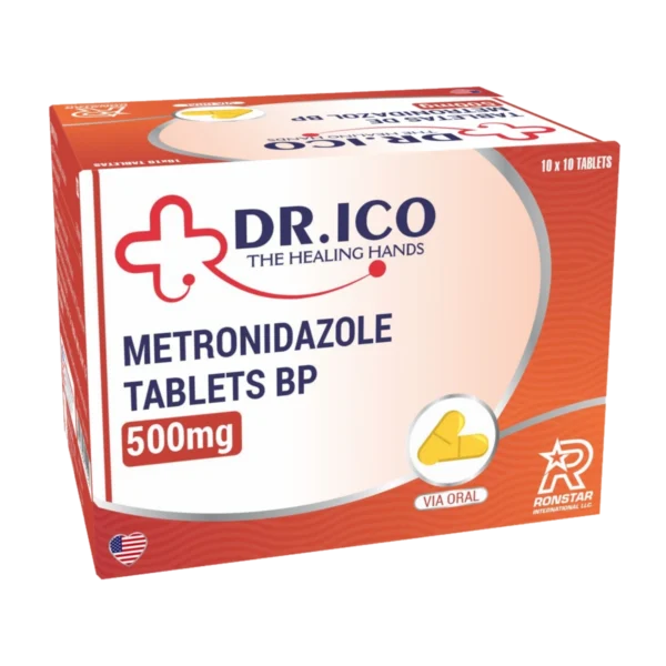 DoctorIco Metronidazole Tablets BP 500mg product packaging