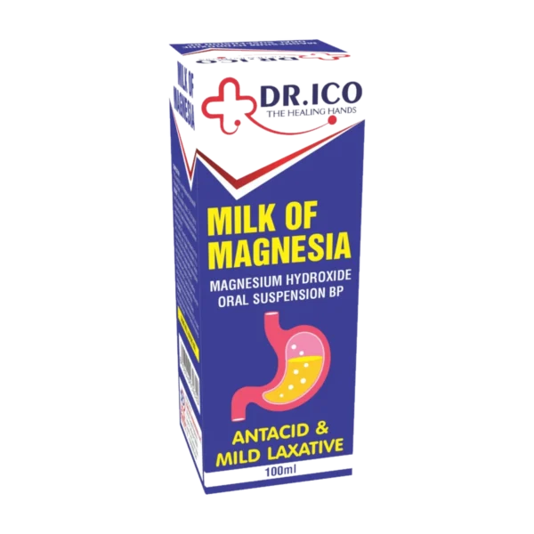 DoctorIco Milk of Magnesia Oral Suspension BP 100ml product packaging
