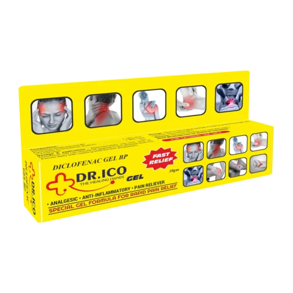 DoctorIco Mr Ico Fast Relief Pain Relief Gel Yellow Pack 2 product packaging