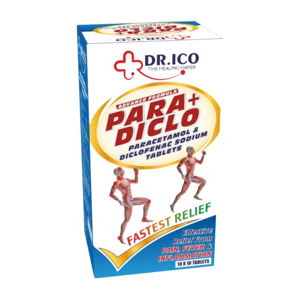 DoctorIco Para Dicl Paracetamol and Diclofenac Sodium Tablets product packaging