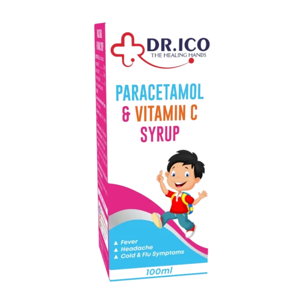 DoctorIco Paracetamol and Vitamin C Syrup 100ml Alternate Pack product packaging