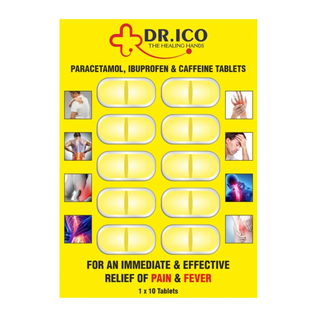 Paracetamol Ibuprofen and Caffeine Tablets