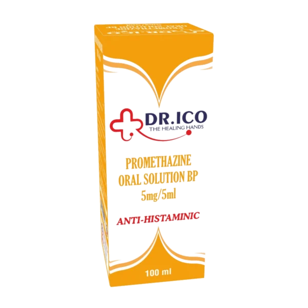 DoctorIco Promethazine Oral Solution BP 5mg/5ml 100ml product packaging