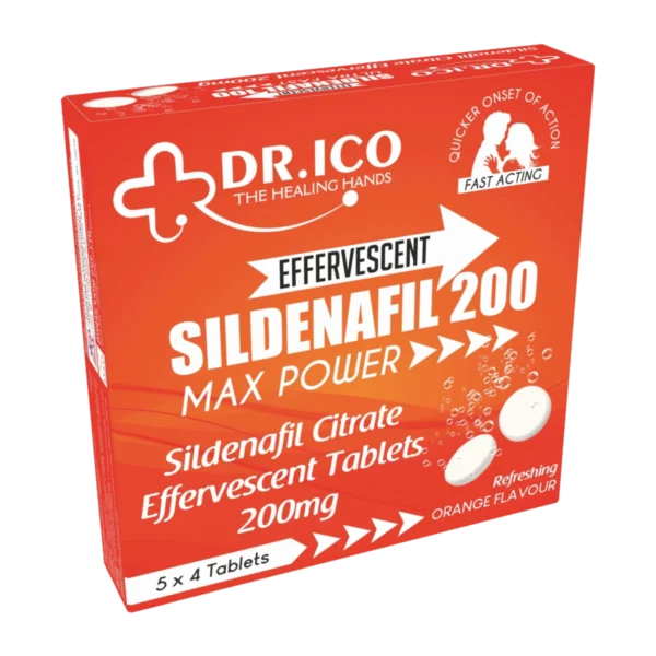 DoctorIco Sildenafil Citrate Effervescent Tablets 200mg product packaging