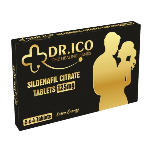 DoctorIco Sildenafil Citrate Tablets 125mg Black Gold Pack product packaging