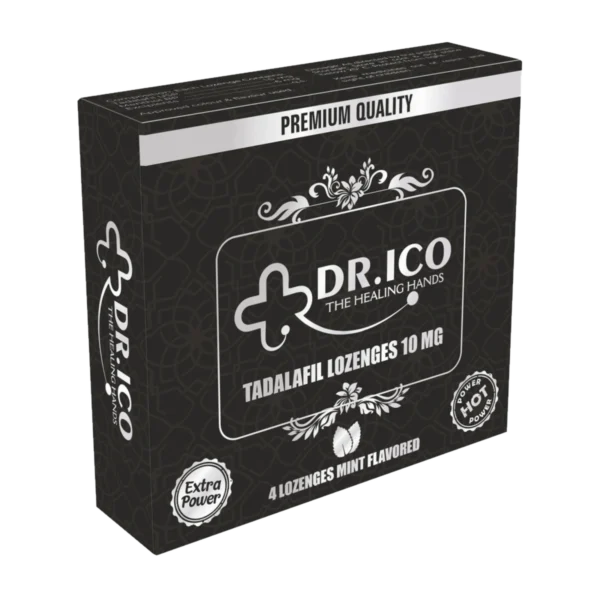DoctorIco Tadalafil Lozenges 10mg Silver Pack product packaging