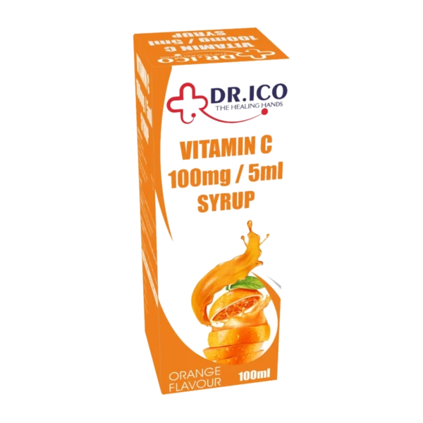 DoctorIco Vitamin C 100mg/5ml Syrup 100ml Orange product packaging