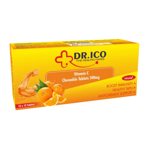 DoctorIco Vitamin C Chewable Tablets 500mg product packaging